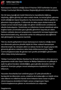 HAFİZE GAYE ERKAN GÖREVİNDEN İSTİFA ETTİ HAFİZE GAYE ERKAN GÖREVİNDEN İSTİFA ETTİ