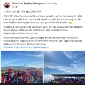 SÜPER AMATÖR LİGİNDE "ŞAMPİYON BEYKÖY BELEDİYESPOR"