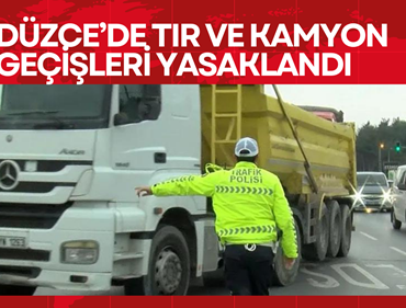 DÜZCEDE BAYRAM BOYUNCA BÜYÜK ARAÇ GEÇİŞİ YASAKLANDI Kırmızı (1)