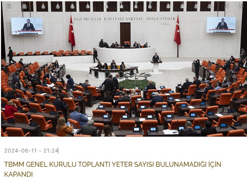 VEKİLLER MECLİSE GİTMEDİ GENEL KURUL KAPANDI