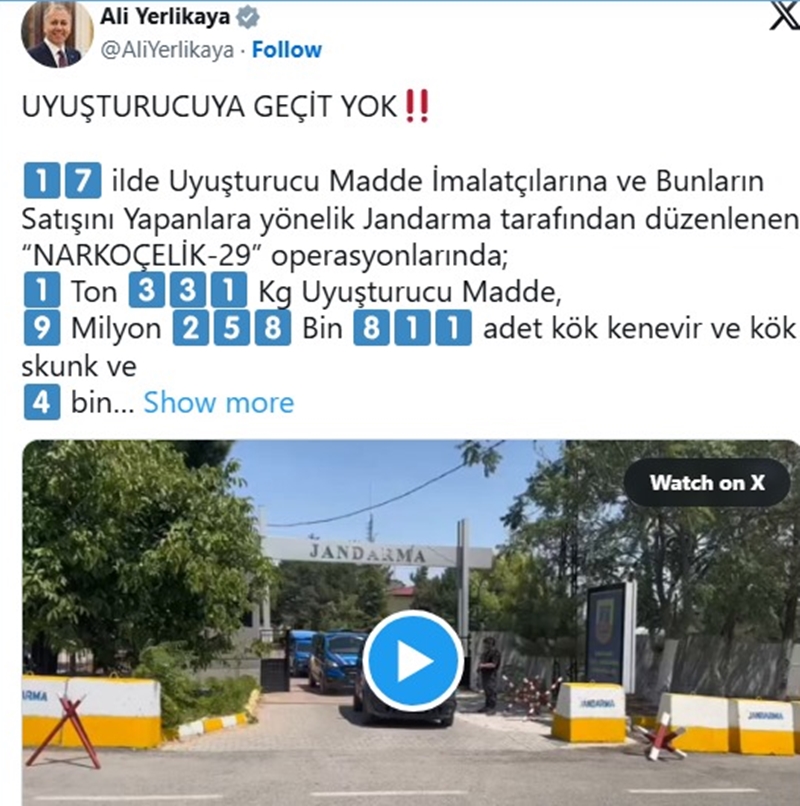 29 İL'DE NARKOÇELİK OPERASYONU 29 İL'DE NARKOÇELİK OPERASYONU