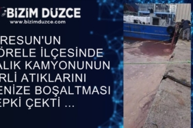 GİRESUN'UN GÖRELE İLÇESİNDE BALIK KAMYONUNUN KİRLİ ATIKLARINI DENİZE BOŞALTMASI TEPKİ ÇEKTİ