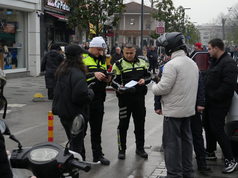 İstanbul Caddesi’nde Motosiklet Denetimi;