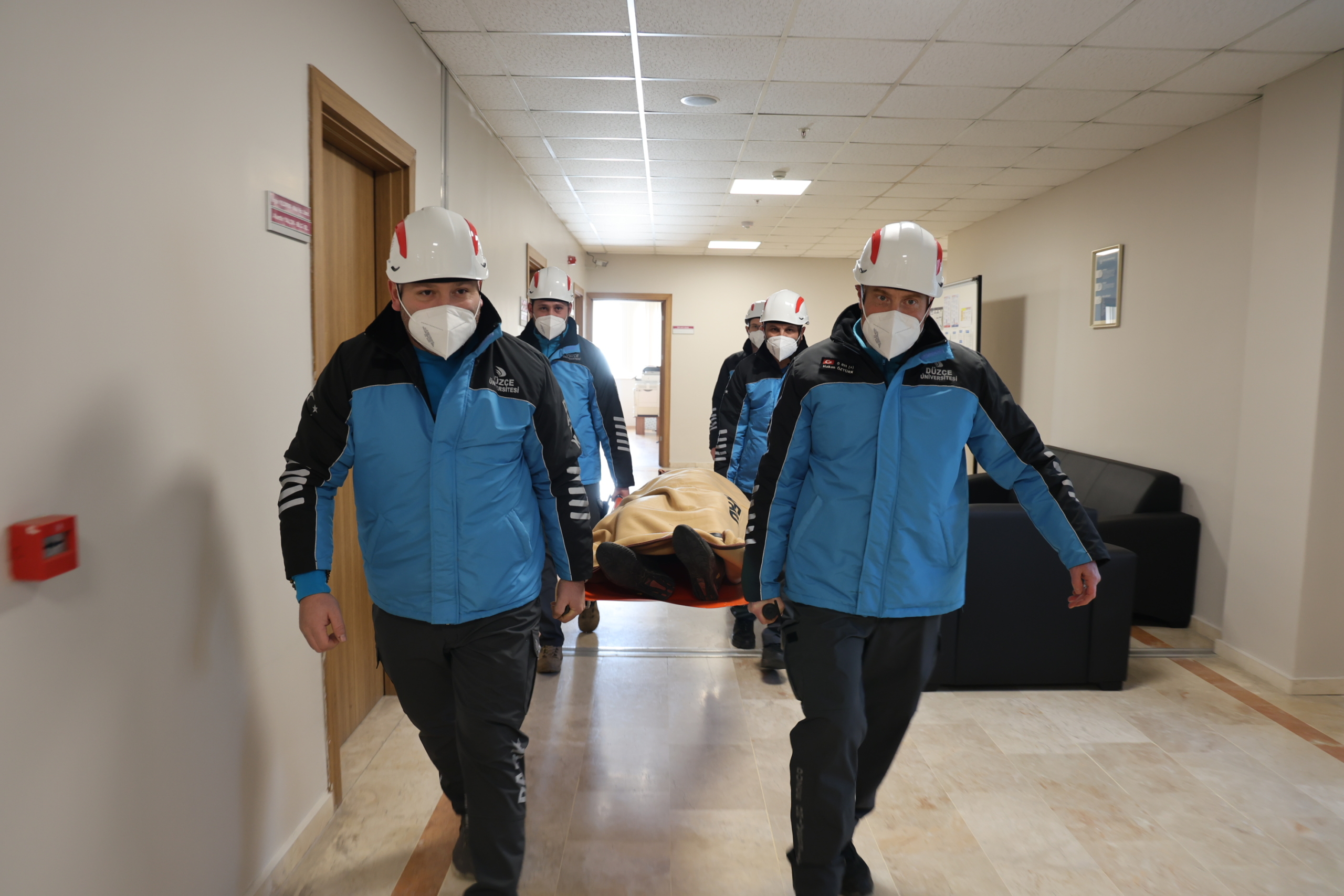 Düzce Üniversitesi'nde Yangın Tahliye Tatbikatı