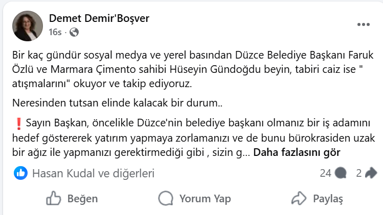 Başkan Boşver "Neresinden Tutulsa Elde Kalıyor!"