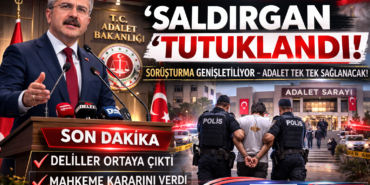 ADALET BAKANI AÇIKLADI 'SALDIRGAN TUTUKLANDI'