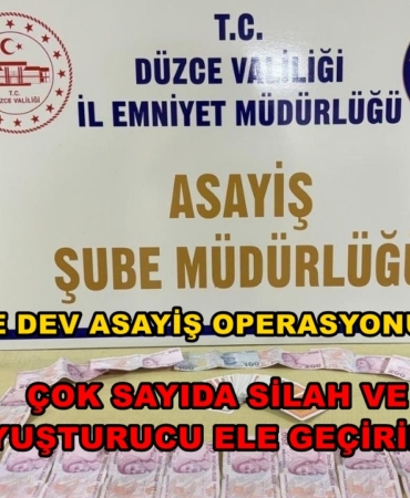 DÜZCE'DE DEV ASAYİŞ OPERASYONU; 23 GÖZALTI! reelmedyamanset-