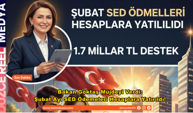 Bakan Göktaş ''Şubat Ayı SED Ödemeleri Hesaplara Yatırıldı!'' reelmedyamanset- (YouTube Banner'ı)
