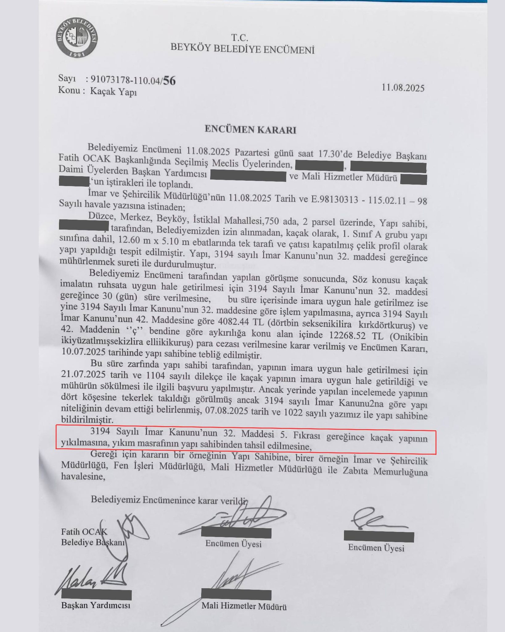 Başkan Fatih Ocak’tan İddialara Belgeli Açıklama