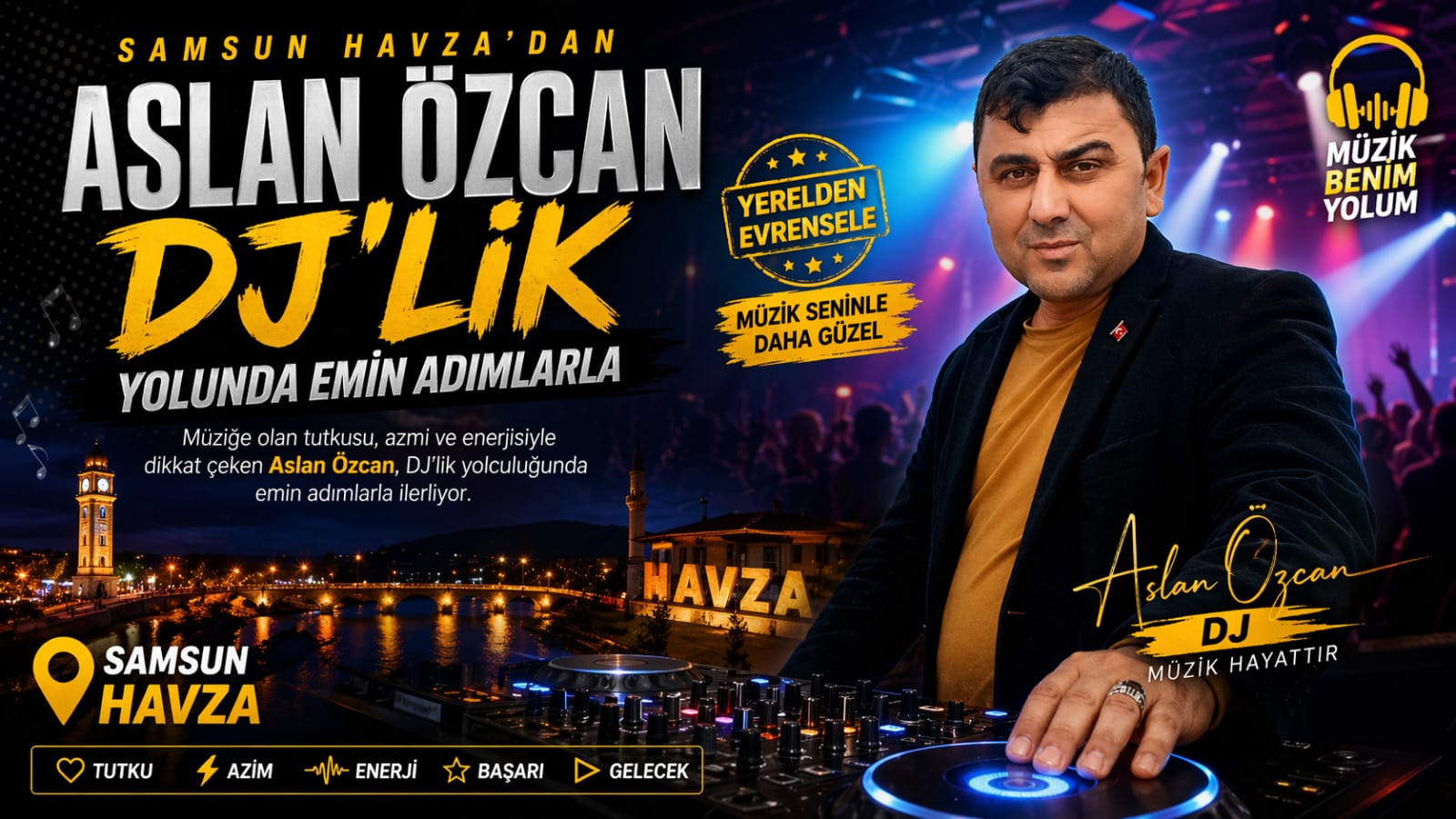 SAMSUN’DA İŞ KAZASI SONRASI DJ’LİKLE YENİDEN DOĞAN ASLAN ÖZCAN DİKKAT ÇEKİYOR