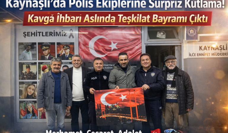 Kaynaşlı’da Polis Ekiplerine Sürpriz Kutlama!