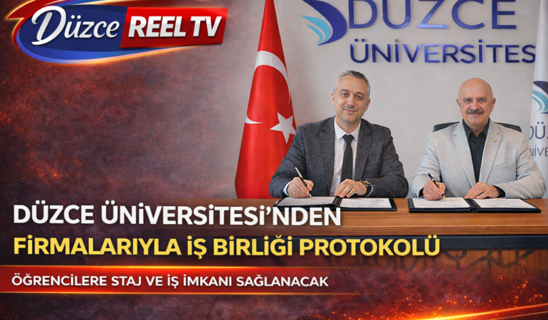 DÜZCE ÜNİVERSİTES YAZILIM ŞİRKETİ İLE PROTOKOL İMZALANDI!