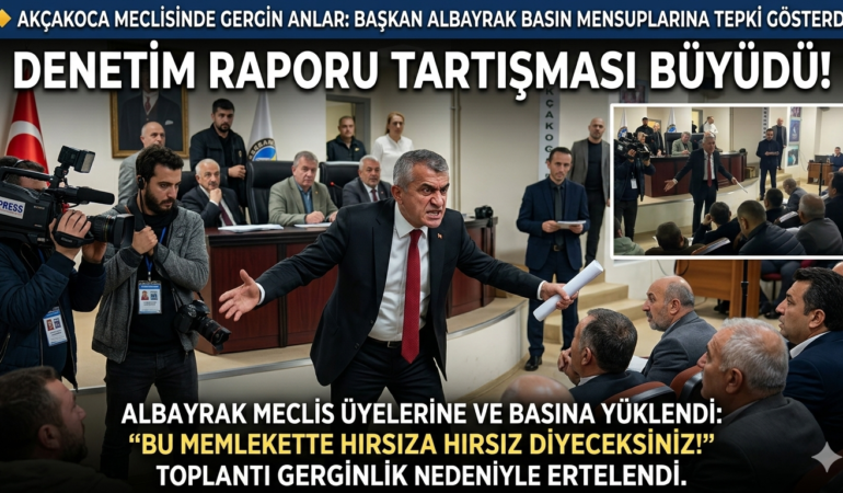 Akçakoca Meclisinde Gergin Anlar