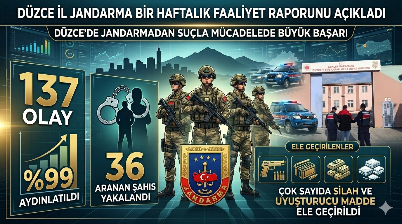 Düzce’de Jandarmadan Suçla Mücadelede Büyük Başarı