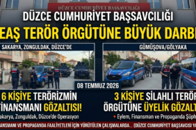 DÜZCE MERKEZLİ DEAŞ OPERASYONU: 9 ŞÜPHELİ YAKALANDI
