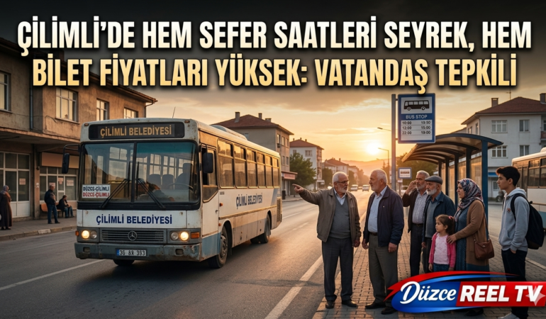 Çilimli’de Ulaşım Zammı İsyanı: “Hizmet Yok, Zam Şahane!”