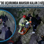 Beyköy'de 3 Kişi Uçurumda Mahsur Kaldı