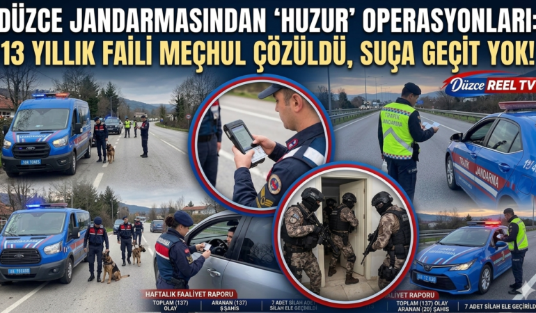Düzce Jandarmasından 'Huzur' Operasyonları: