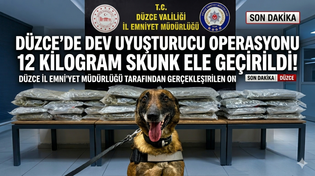 Düzce'de 12 Kilogram Skunk Ele Geçirildi!