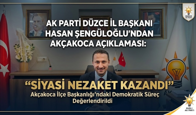 Başkan Şengüloğlu “Siyasi Nezaket Kazandı”