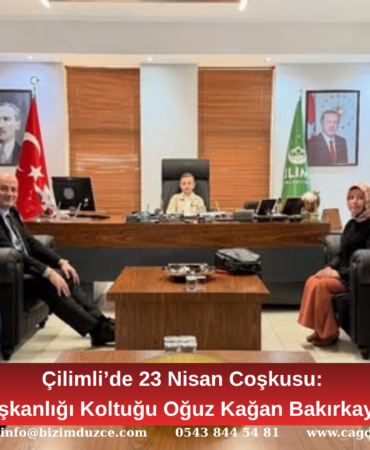 Çilimli’de 23 Nisan Coşkusu: Belediye Başkanlığı Koltuğu Oğuz Kağan Bakırkaya’ya Emanet