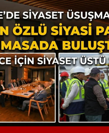 DÜZCE’DE SİYASET ÜSTÜ BULUŞMA DÜZCE’DE SİYASET ÜSTÜ BULUŞMA