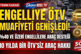 TBMM’DEN ENGELLİ VATANDAŞLARA ÖTV MUAFİYETİ MÜJDESİ: