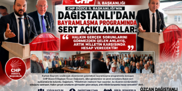DAĞISTANLI’DAN BAYRAMLAŞMA PROGRAMINDA SERT AÇIKLAMALAR: