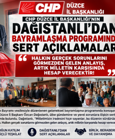 DAĞISTANLI’DAN BAYRAMLAŞMA PROGRAMINDA SERT AÇIKLAMALAR:
