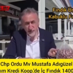 CHP Ordu Milletvekili Mustafa Adıgüzel, ''Dört Bardak Çay Bir Kilo Fındık Ediyor”