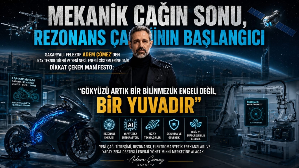 Sakaryalı girişimci Adem Çömez’den uzay teknolojilerinde dikkat çeken manifesto: