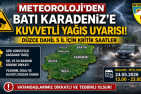 Düzce Dahil 5 İl İçin Uyarı