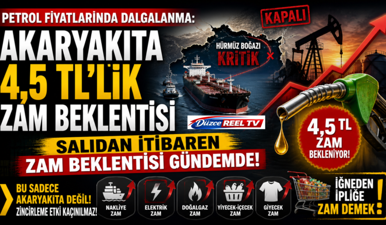  AKARYAKITA 4,5 TL’LİK ZAM BEKLENTİSİ
