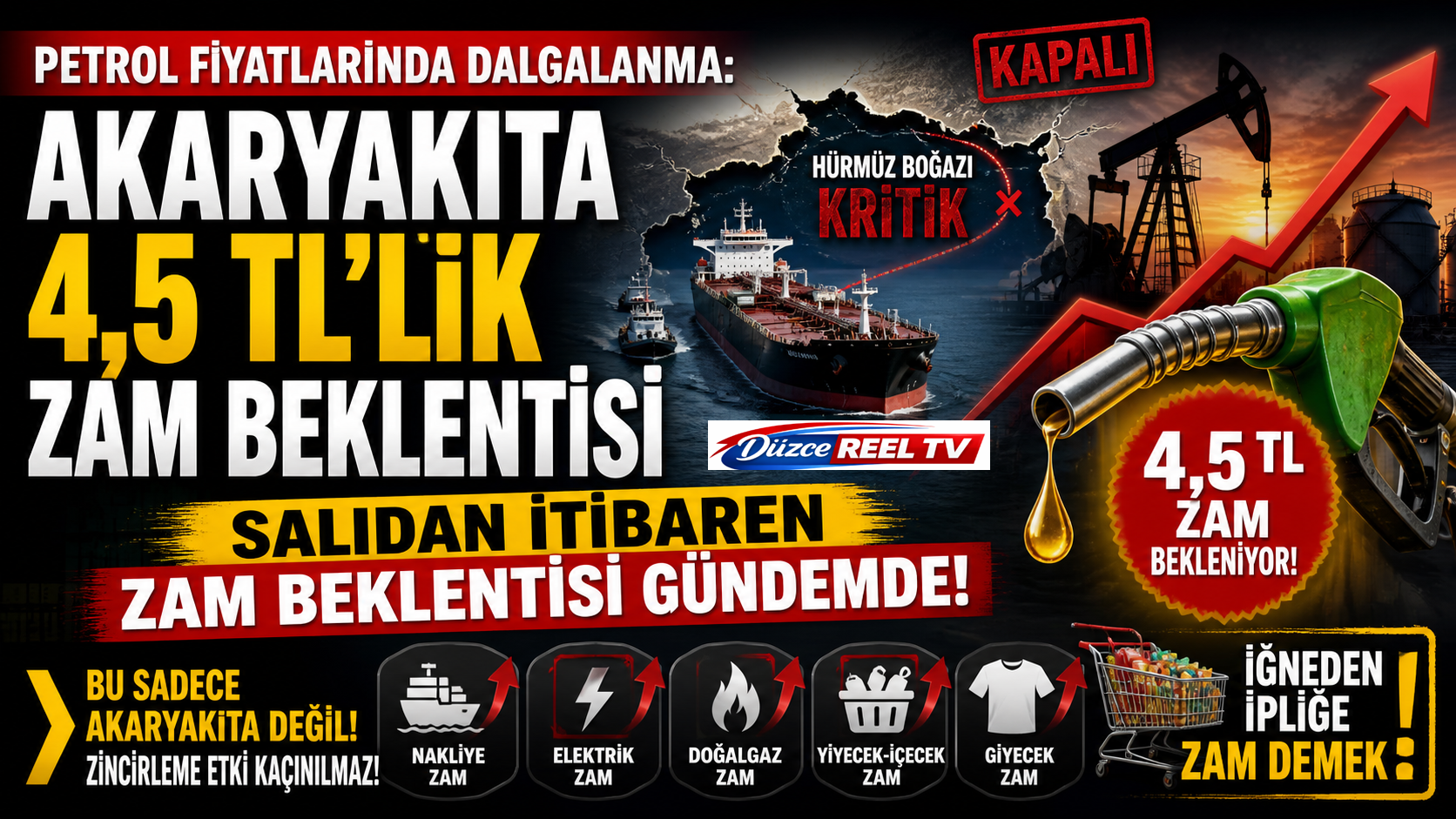  AKARYAKITA 4,5 TL’LİK ZAM BEKLENTİSİ
