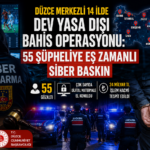 Düzce Merkezli 14 İlde Dev Yasa Dışı Bahis Operasyonu: