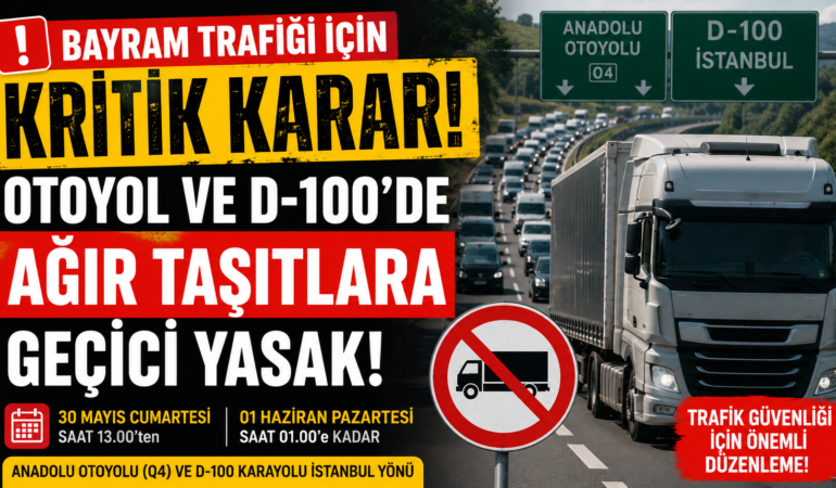 KURBAN BAYRAMI TRAFİĞİ İÇİN KRİTİK KARAR!
