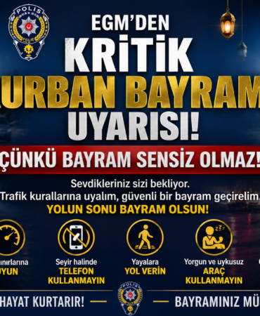EGM'den Kritik Kurban Bayramı Uyarısı: