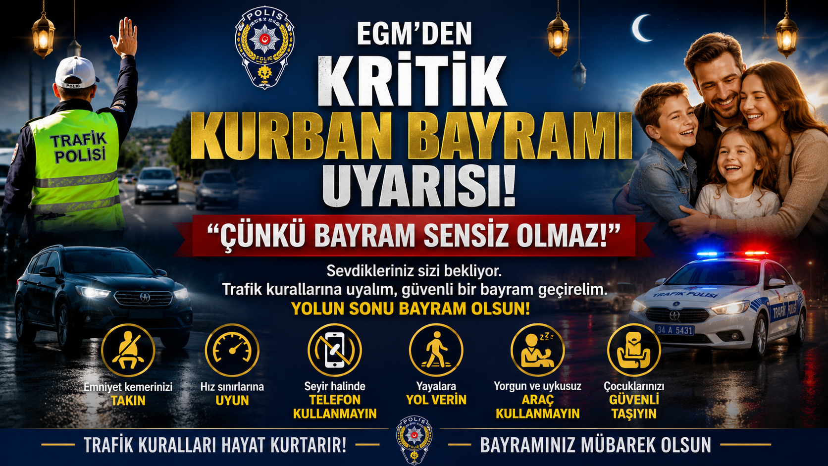 EGM'den Kritik Kurban Bayramı Uyarısı: