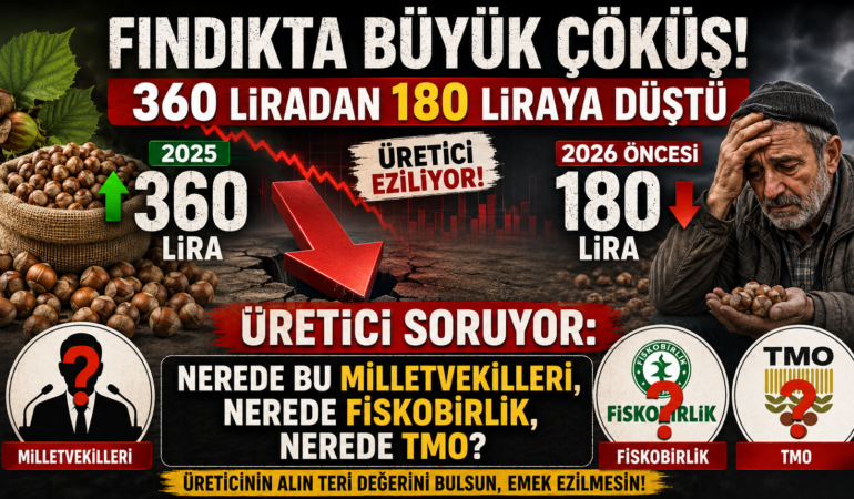 Fındıkta Büyük Çöküş! 360 Liradan 180 Liraya Düştü, Üretici Tepkili