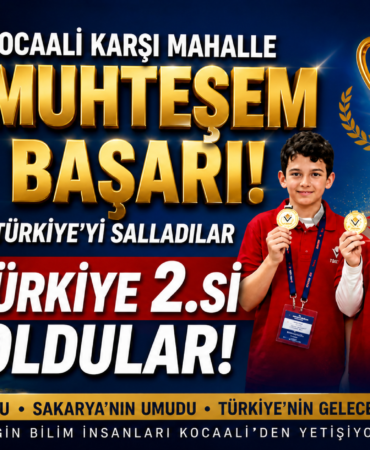 KOCAALİLİ GENÇLERDEN TÜBİTAK’TA TARİHİ BAŞARI: