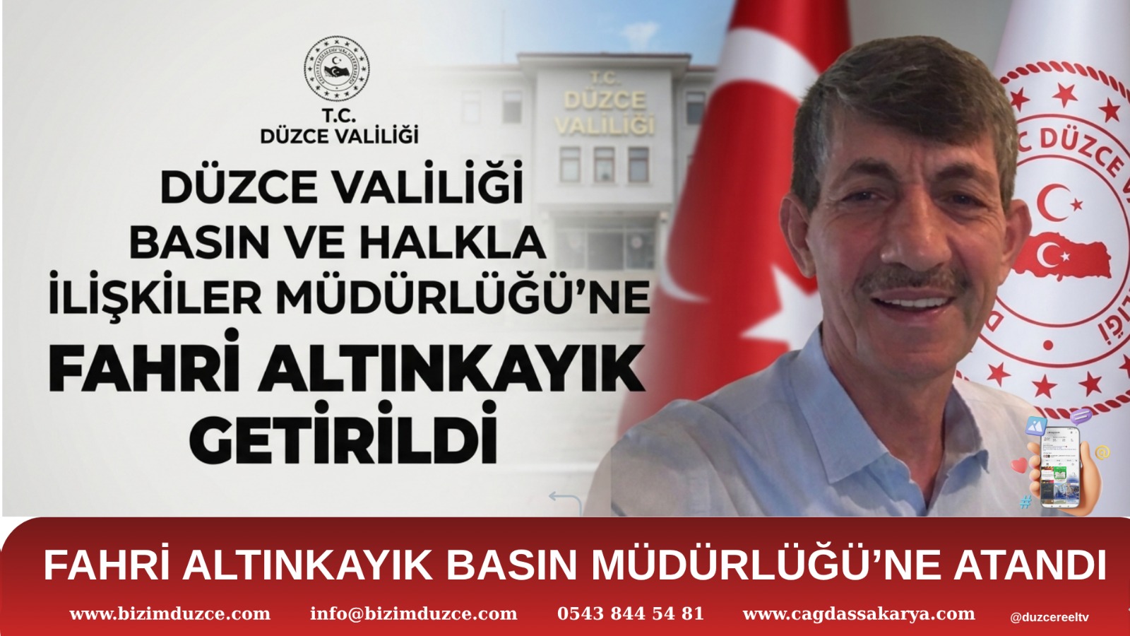 Fahri Altınkayık Düzce Valiliği Basın ve Halkla İlişkiler Müdürlüğü Görevine Atandı