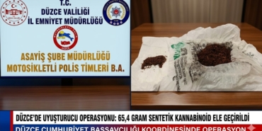DÜZCE’DE UYUŞTURUCU OPERASYONU: