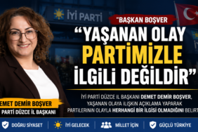 BAŞKAN BOŞVER ''YAŞANAN OLAY PARTİMİZLE İLGİLİ DEĞİLDİR”