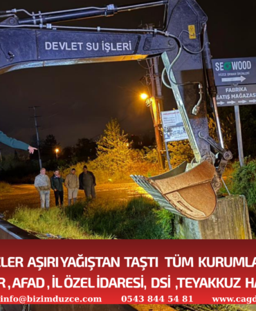 Düzce’de Melen Nehri ve Dereler Taştı, Ekipler Teyakkuzda!