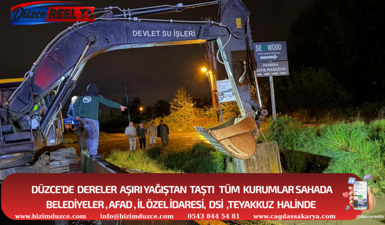 Düzce’de Melen Nehri ve Dereler Taştı, Ekipler Teyakkuzda!