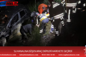 SU KANALINA DÜŞEN ARAÇ EKİPLERİ HAREKETE GEÇİRDİ