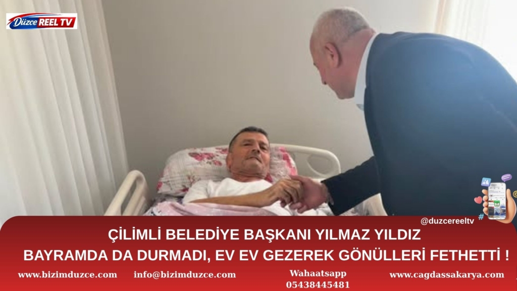 BAŞKAN YILMAZ YILDIZ BAYRAMDA DA DURMADI: EV EV GEZEREK GÖNÜLLERİ FETHETTİ!