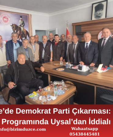 Demokrat Parti Düzce’de Bayramlaştı, Uysal’dan Kritik Mesajlar