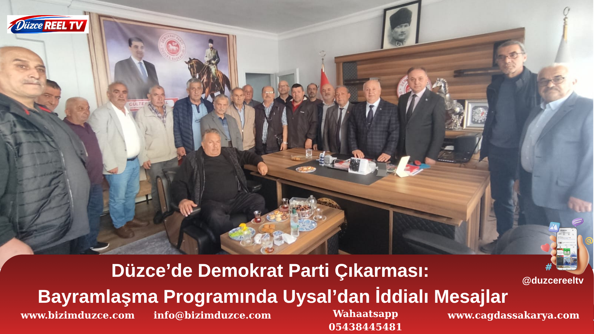 Demokrat Parti Düzce’de Bayramlaştı, Uysal’dan Kritik Mesajlar