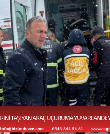 Düzce’de Sedaş İşçilerini Taşıyan Araç Uçuruma Yuvarlandı: